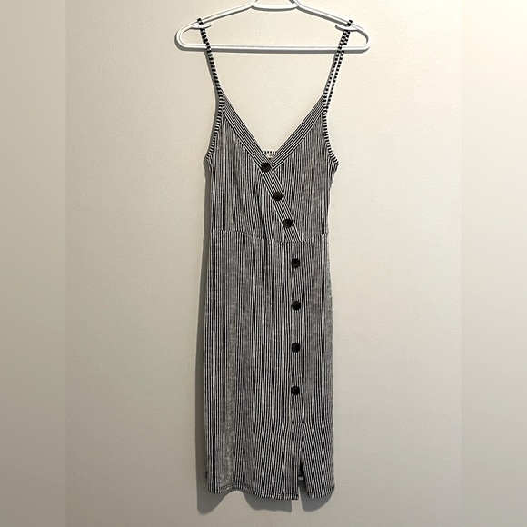 Black and White Striped Boho Dress - Picture 1 of 2